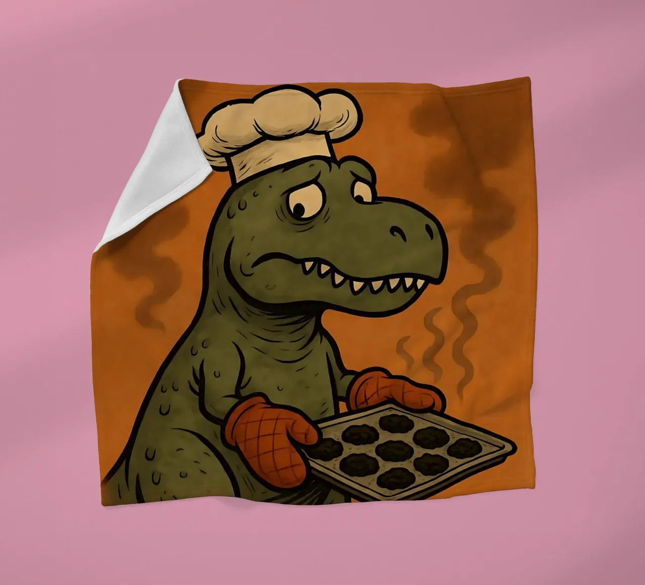 Funny T. rex Meme fleece blanket by Funny Humor Art