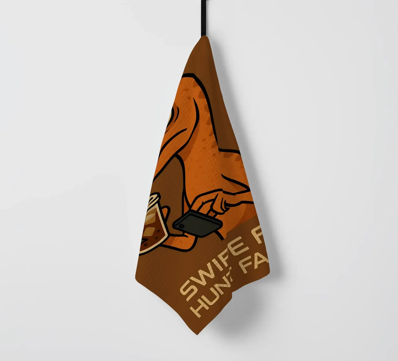 Lustiges Velociraptor-Memo Geschirrtuch von Funny Humor Art