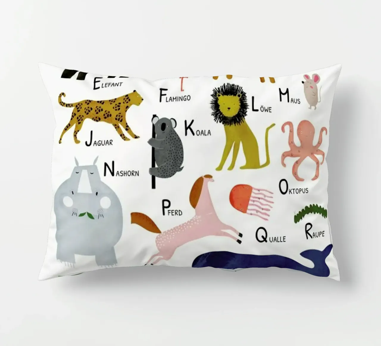 Tiere von A bis Z cuscino da Little Flourishes