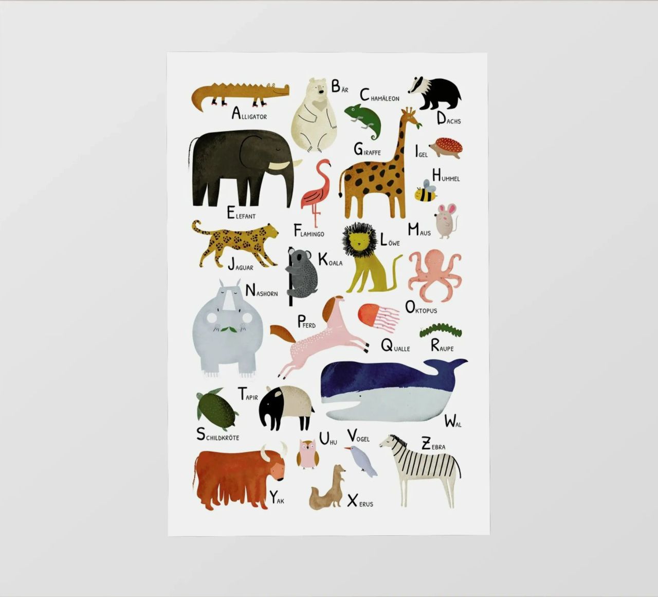 Tiere von A bis Z pellicola backlit da Little Flourishes