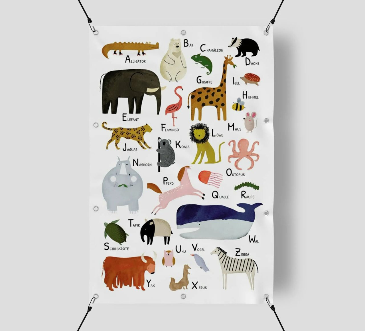 Tiere von A bis Z telo in pvc da Little Flourishes