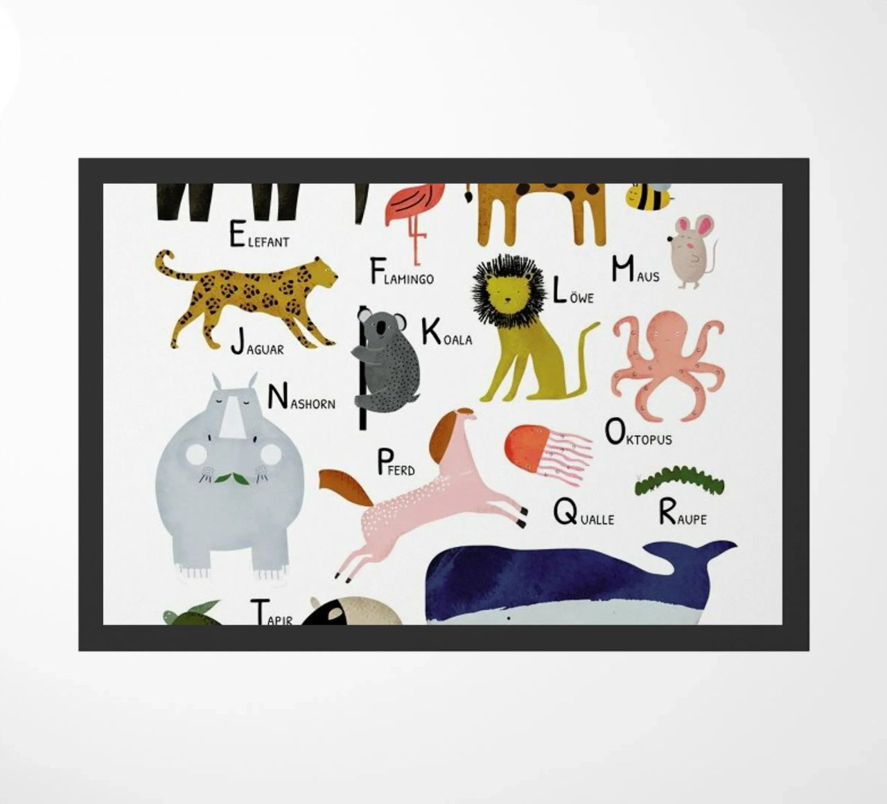 Tiere von A bis Z Fußmatte von Little Flourishes