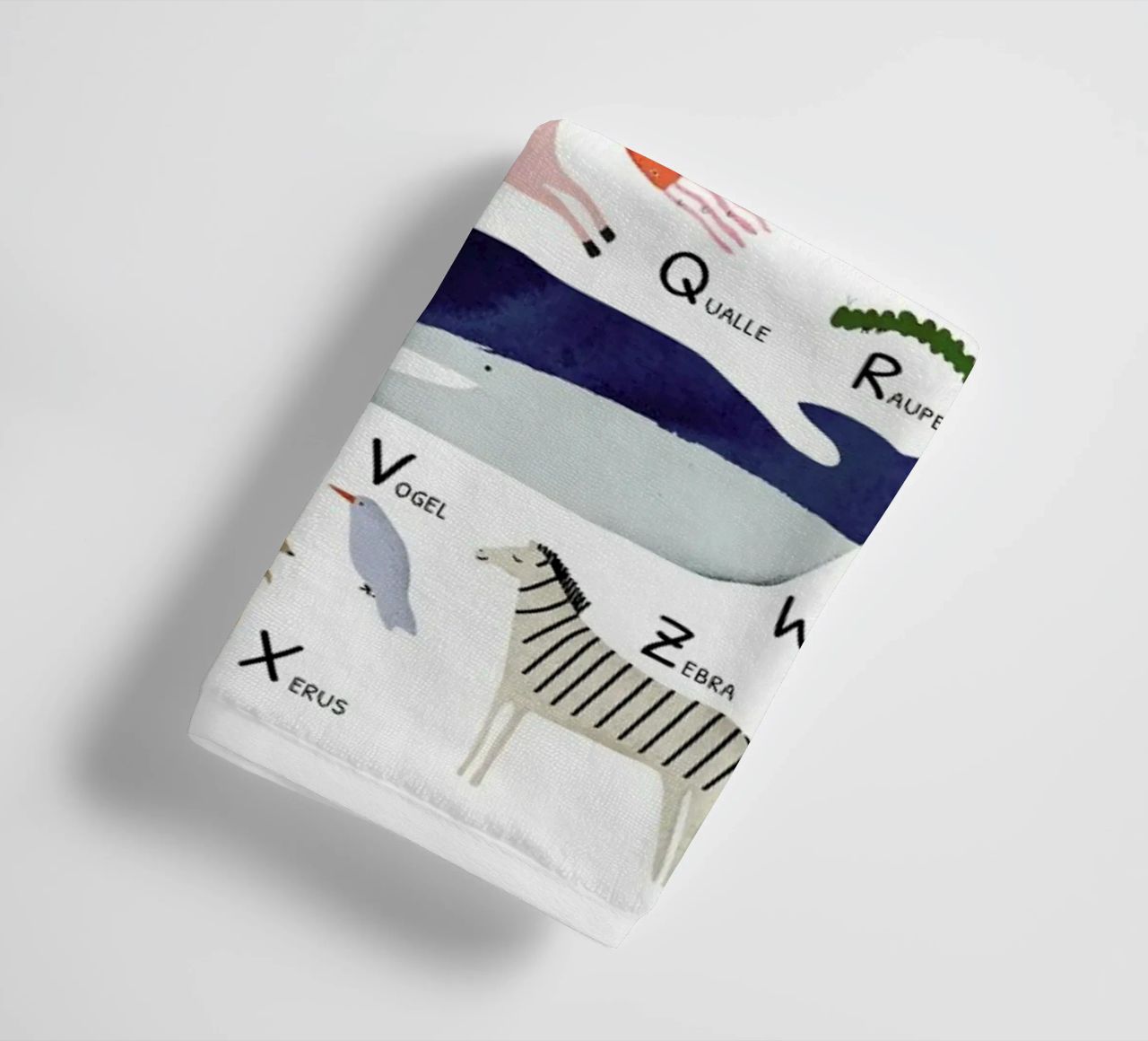 Tiere von A bis Z towel by Little Flourishes