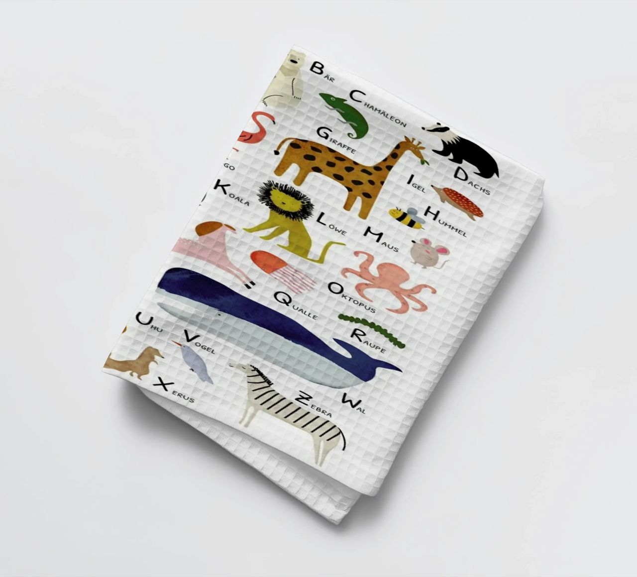 Tiere von A bis Z Geschirrtuch von Little Flourishes