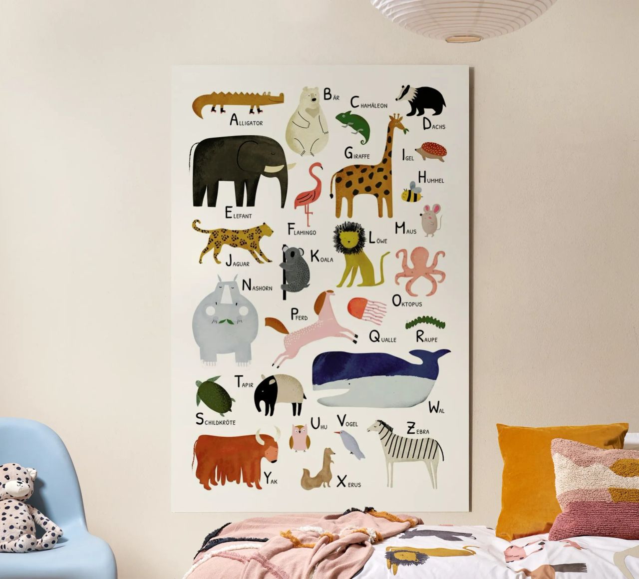 Tiere von A bis Z alluminio dibond da Little Flourishes