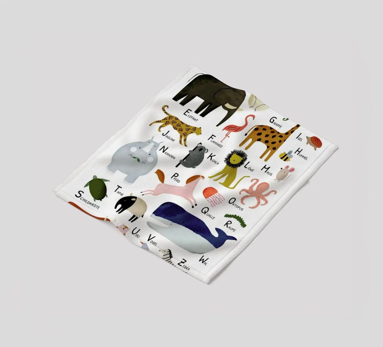 Tiere von A bis Z Fleecedecke von Little Flourishes