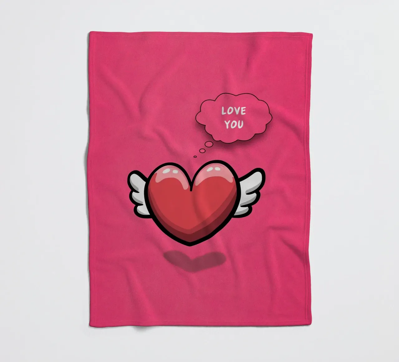 Whispers of the heart in pink fleece blanket by Carinaprint