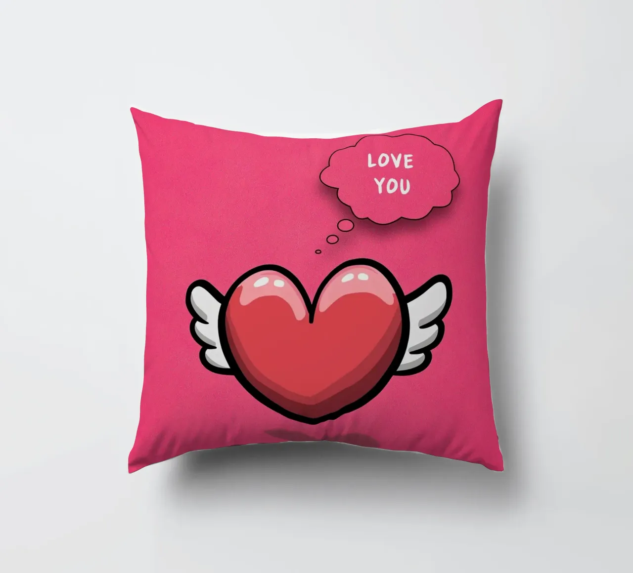 Sussurri del cuore in rosa cuscino da Carinaprint