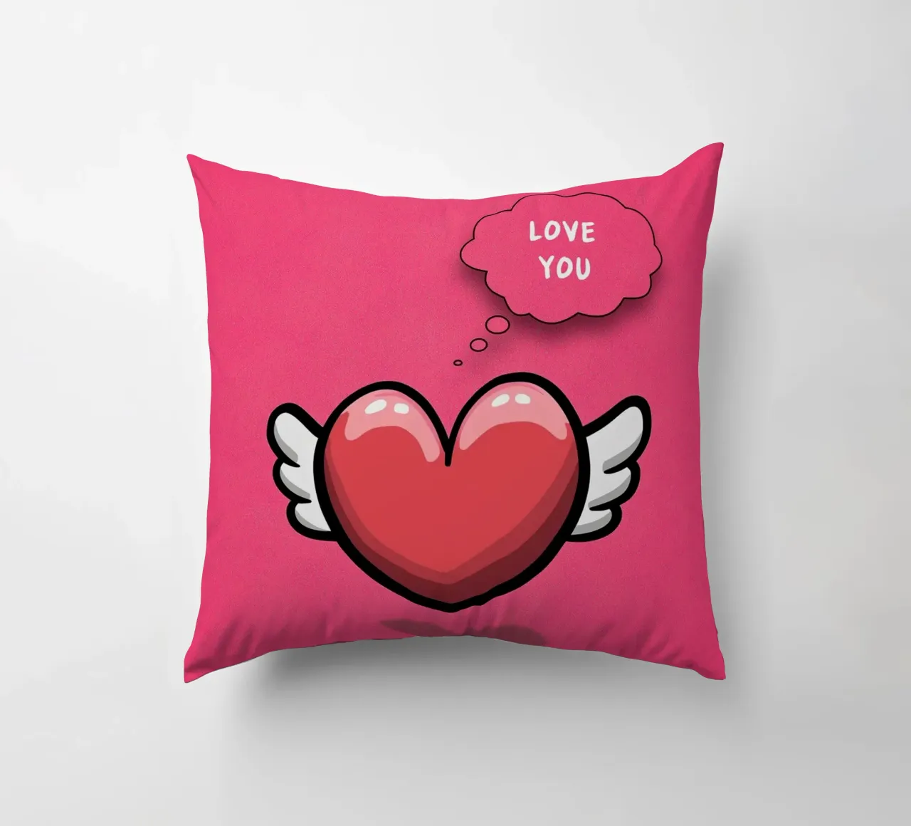 Sussurri del cuore in rosa cuscino da Carinaprint