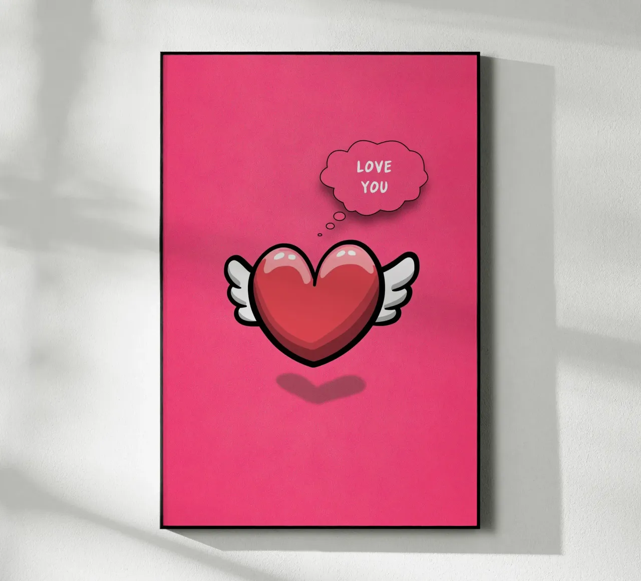 Whispers of the heart in pink acrylic glass by Carinaprint