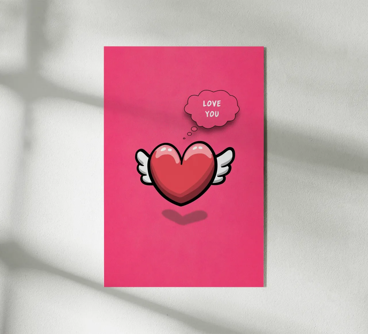 Whispers of the heart in pink acrylic glass by Carinaprint
