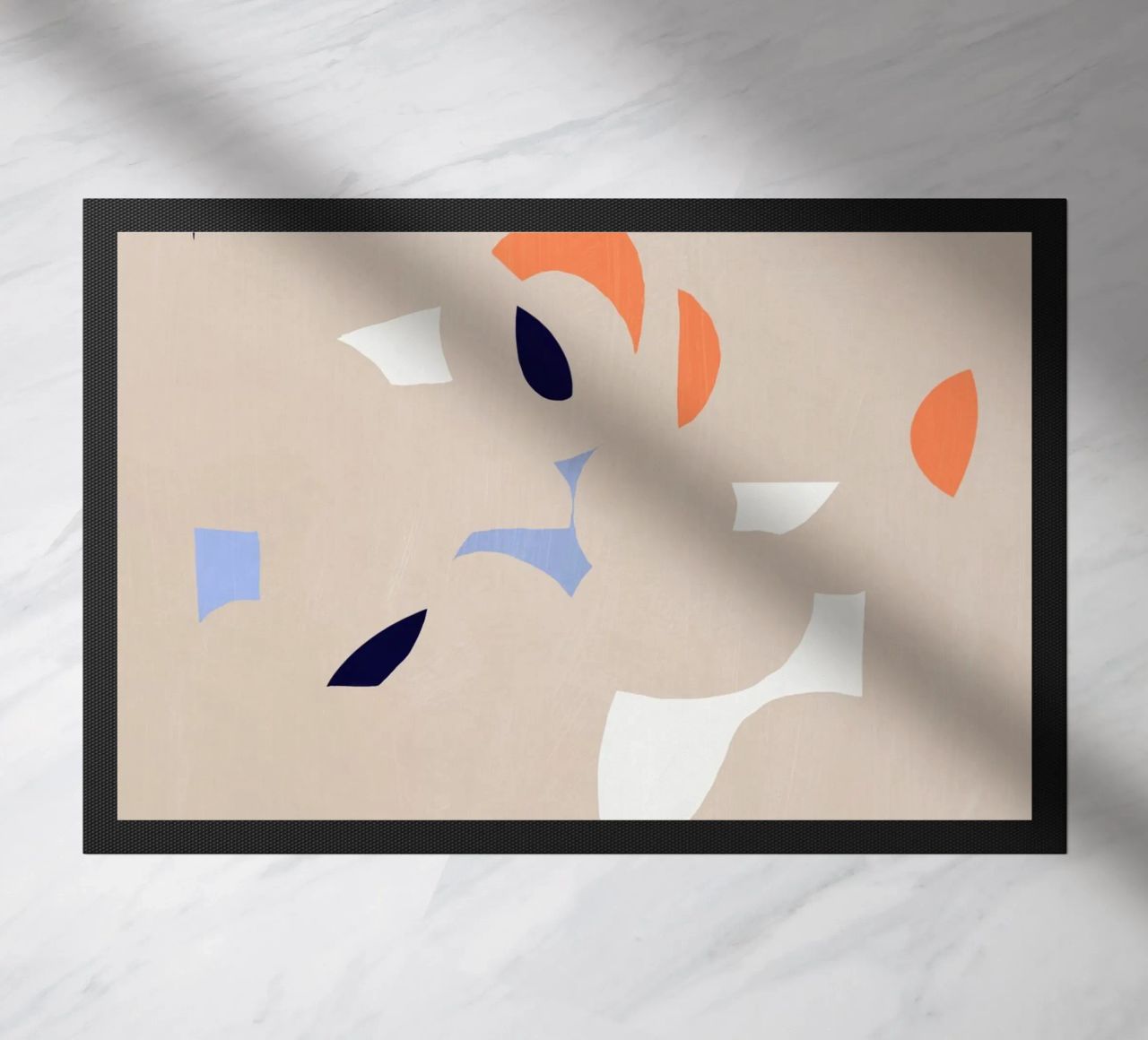 Cut out fragment of abstraction doormat by Little Dean