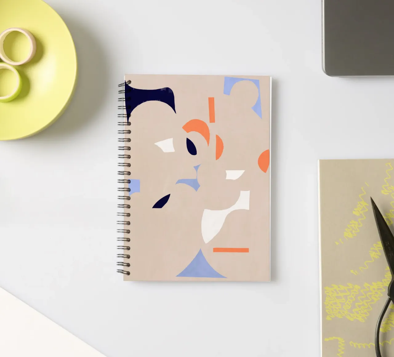 Cut out fragment of abstraction spiral notebook by Little Dean