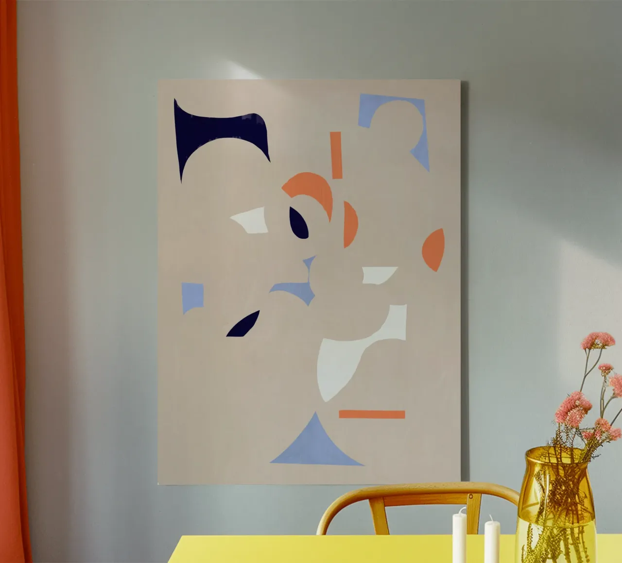 Cut out fragment of abstraction canvas by Little Dean