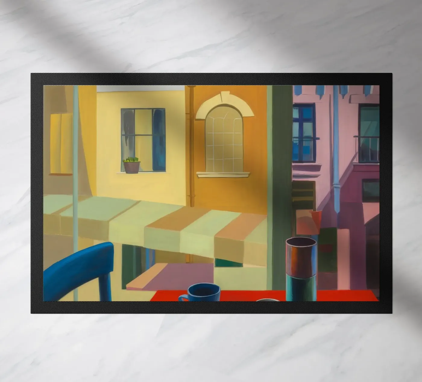 Sunset Red Perspective doormat by Mystic Grain