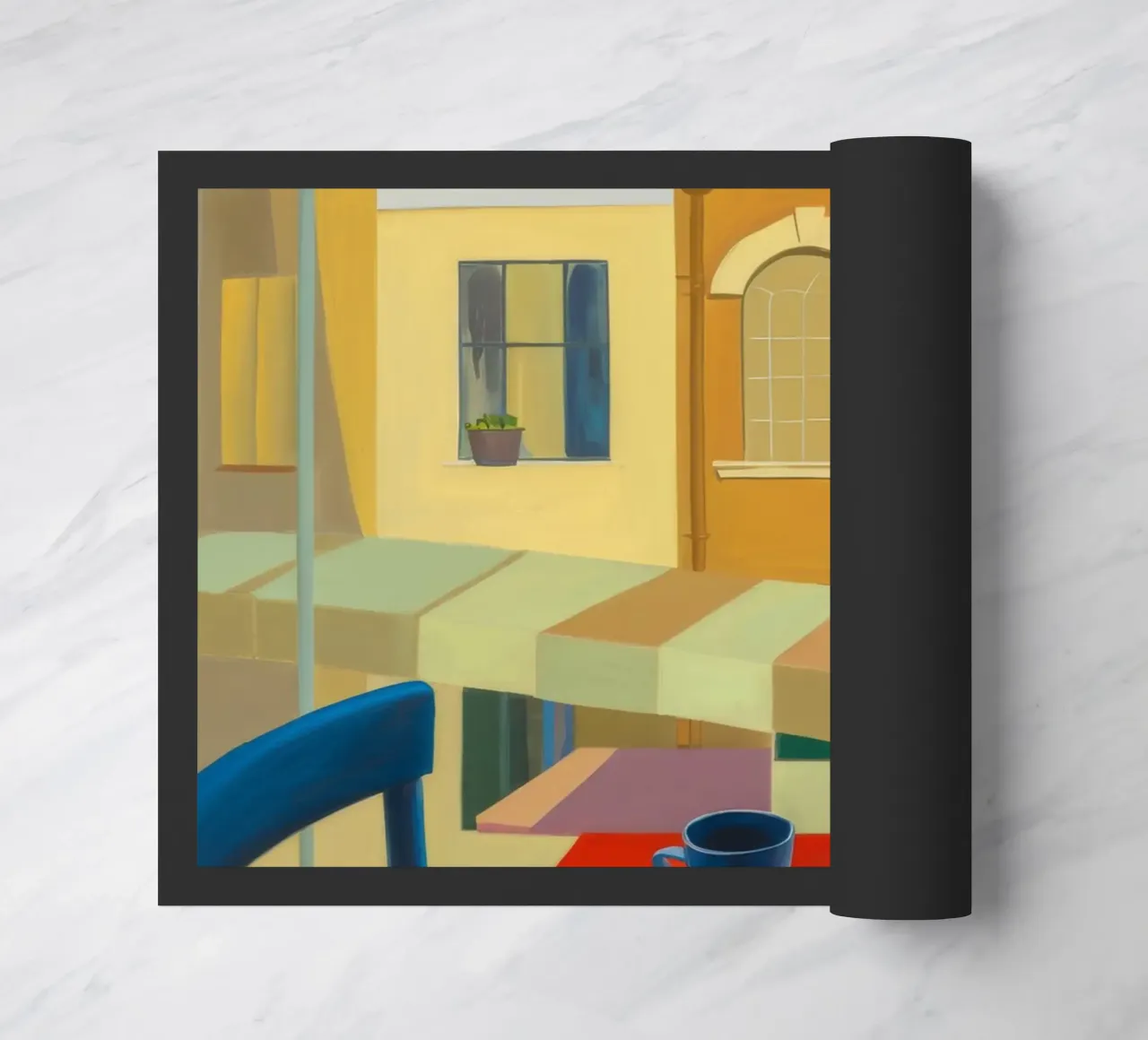 Sunset Red Perspective doormat by Mystic Grain