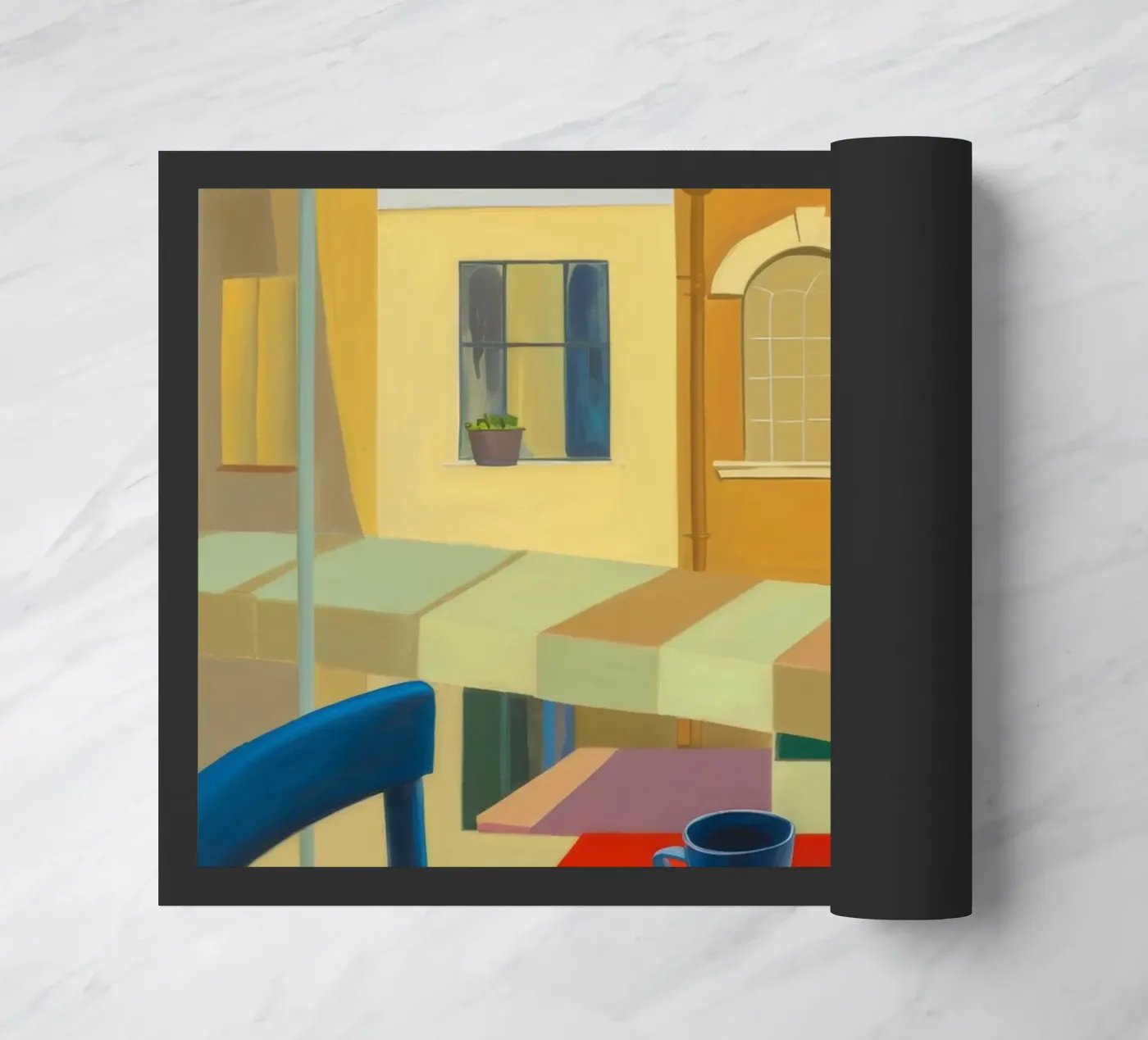 Sunset Red Perspective doormat by Mystic Grain