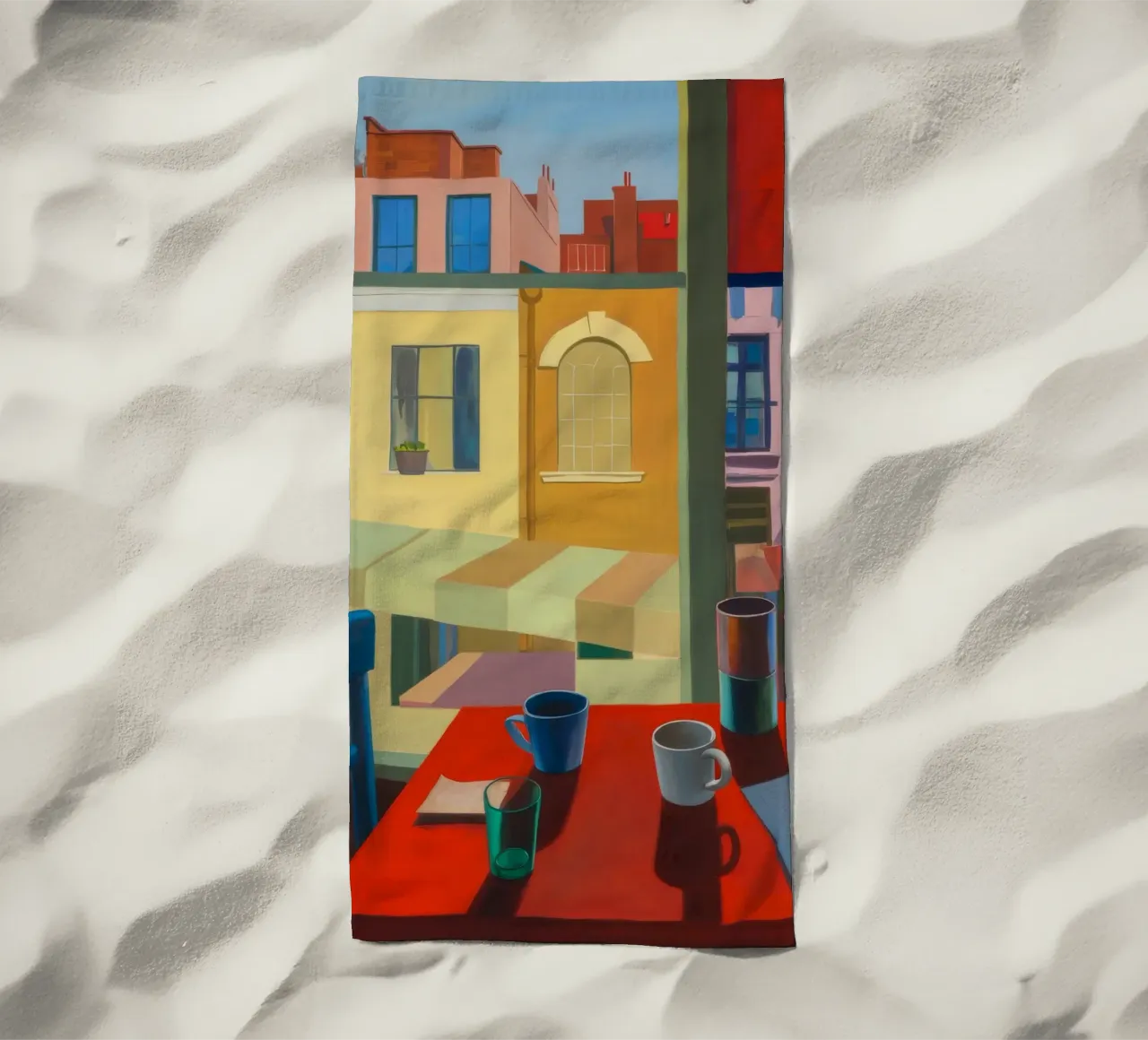 Prospettiva rosso tramonto telo mare da Mystic Grain