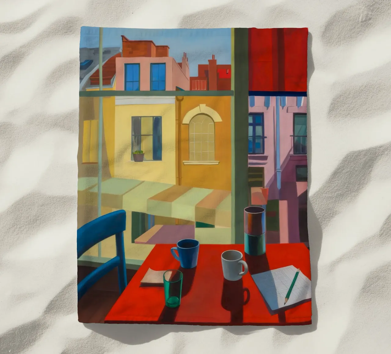 Prospettiva rosso tramonto telo mare da Mystic Grain