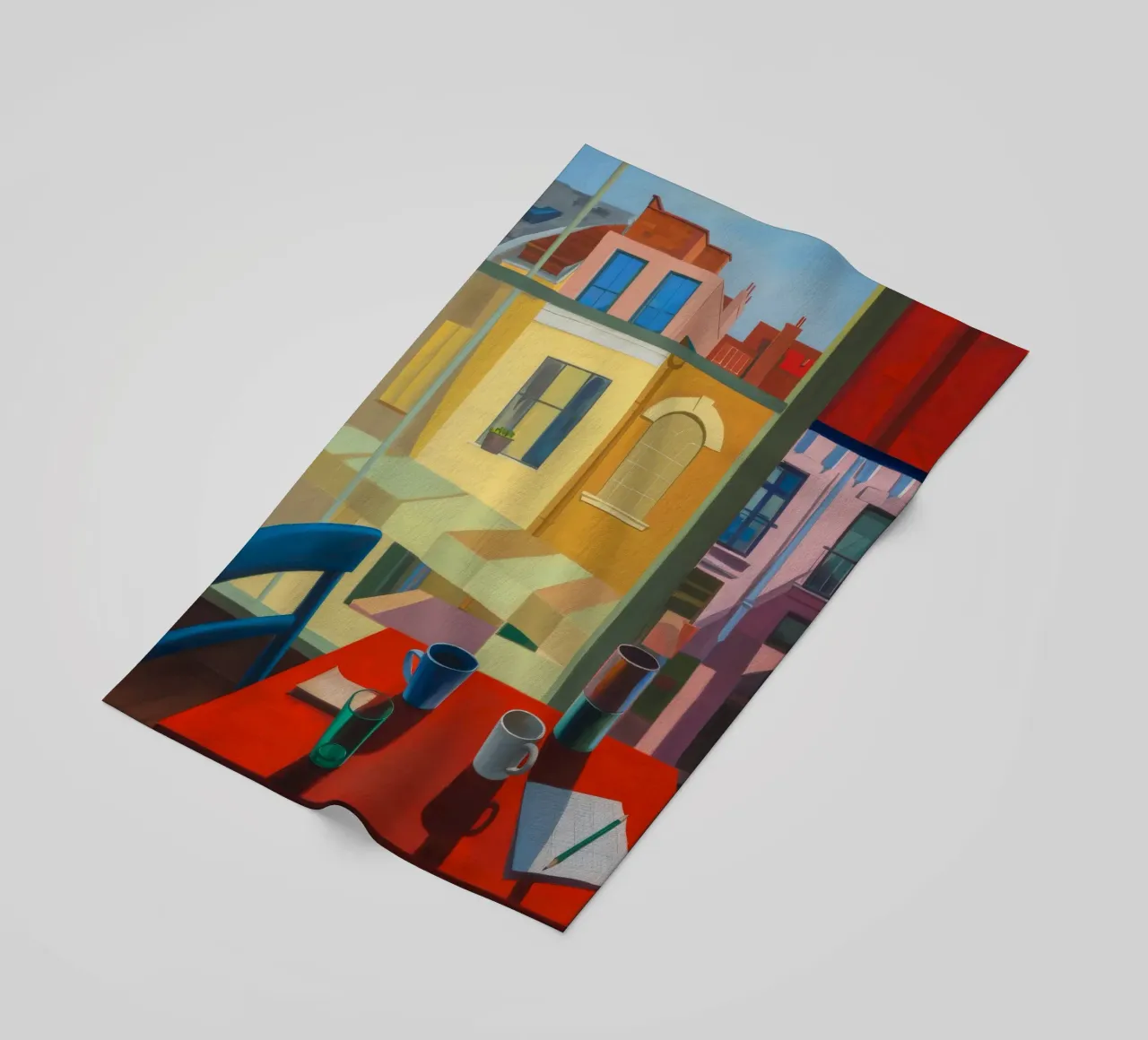 Prospettiva rosso tramonto telo mare da Mystic Grain