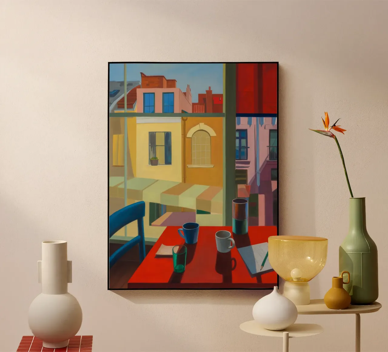 Zonsondergang Rood Perspectief acryl van Mystic Grain