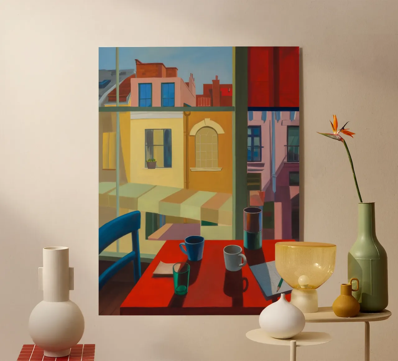 Zonsondergang Rood Perspectief acryl van Mystic Grain