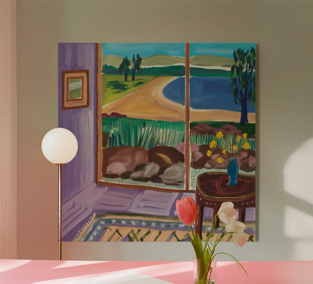 Venstertuin omhelzing acryl van Mystic Grain