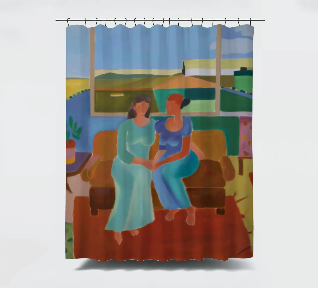 Pastell-Gedächtnisbindung Duschvorhang von Mystic Grain