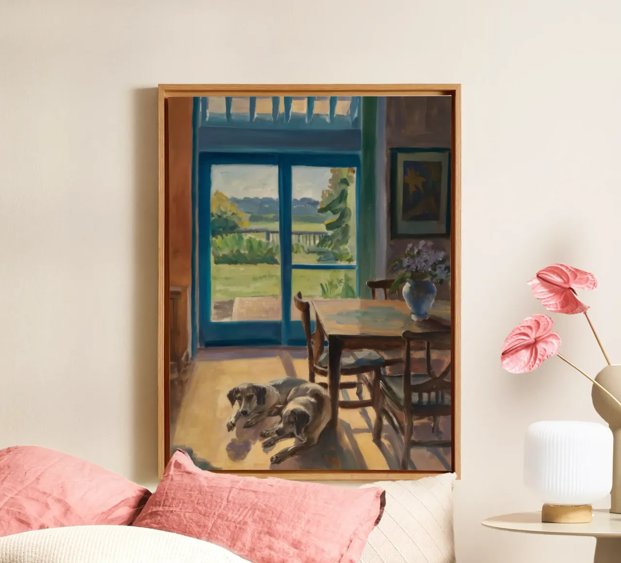 Sunbeam Resting Place canvas with Floater frame by Mystic Grain