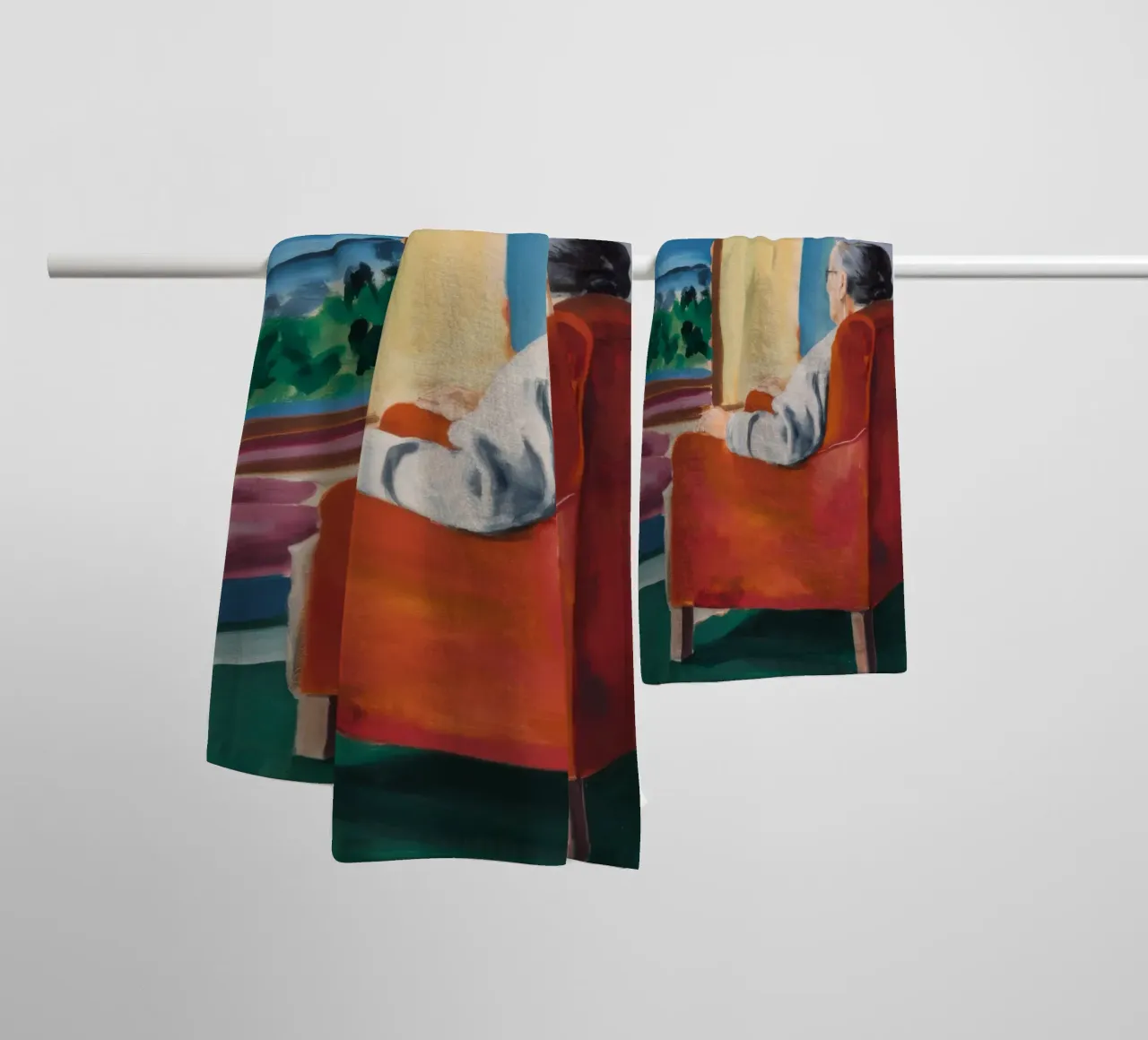 Solitude in Scarlet towel by Mystic Grain