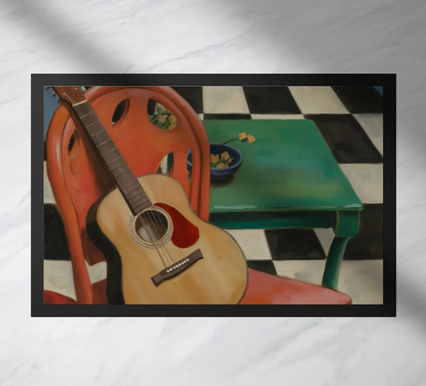 Harmony Through Strings doormat by Mystic Grain