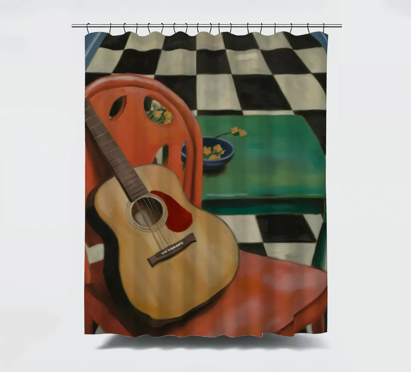 Harmonie door snaren douchegordijn van Mystic Grain