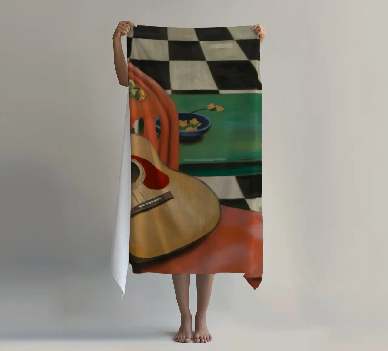 Harmony Through Strings beach towel by Mystic Grain