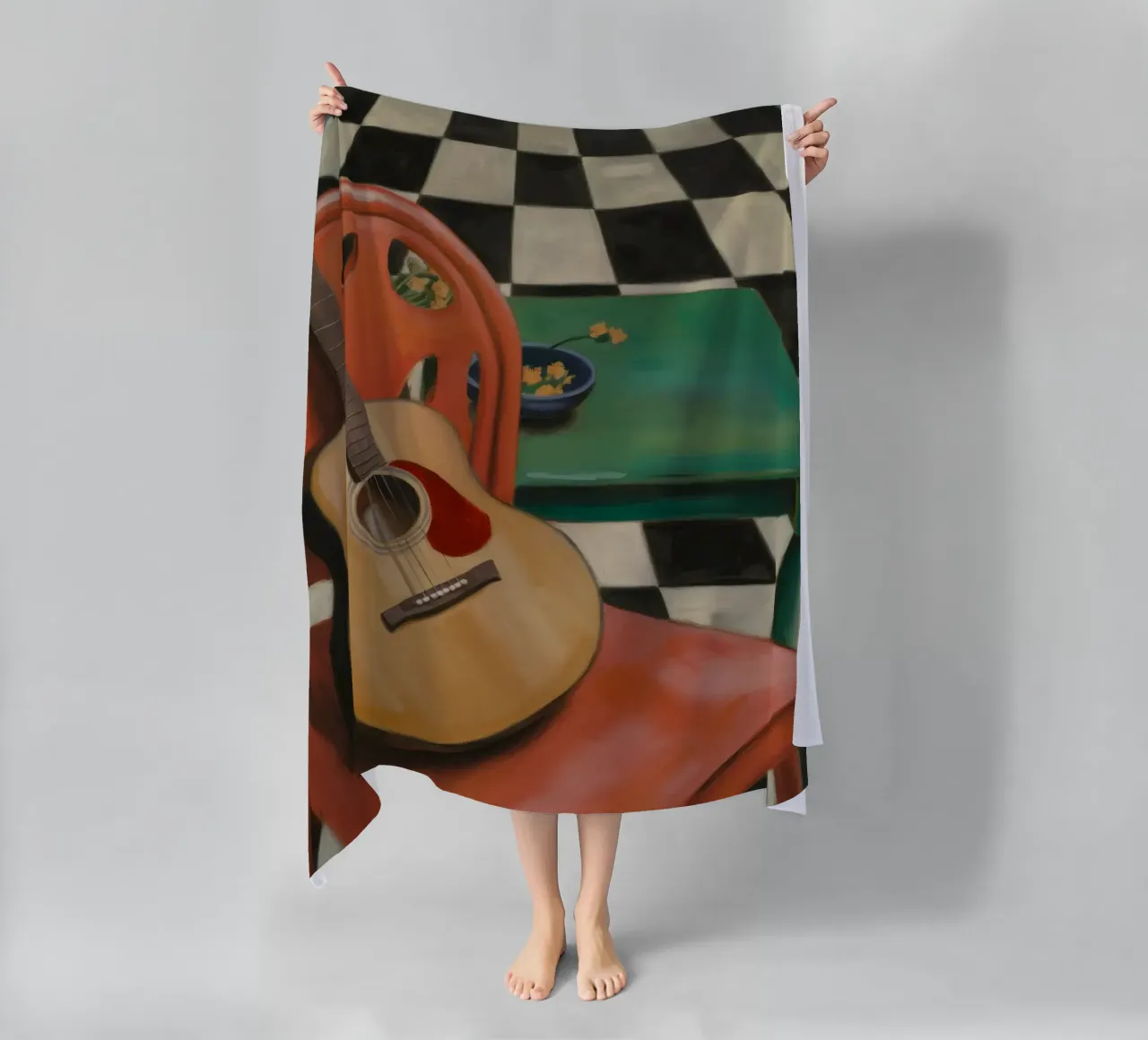 Harmony Through Strings beach towel by Mystic Grain
