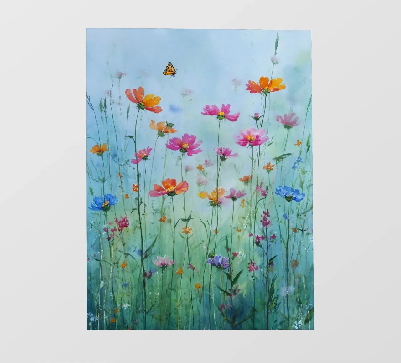 Summer meadow in bloom C pellicola backlit da Mateo