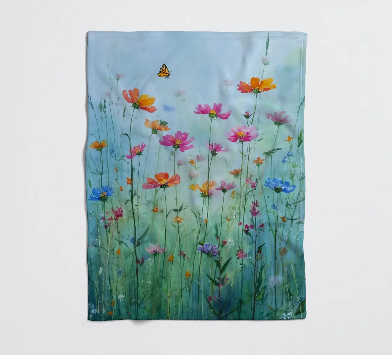 Summer meadow in bloom C coperta in pile da Mateo