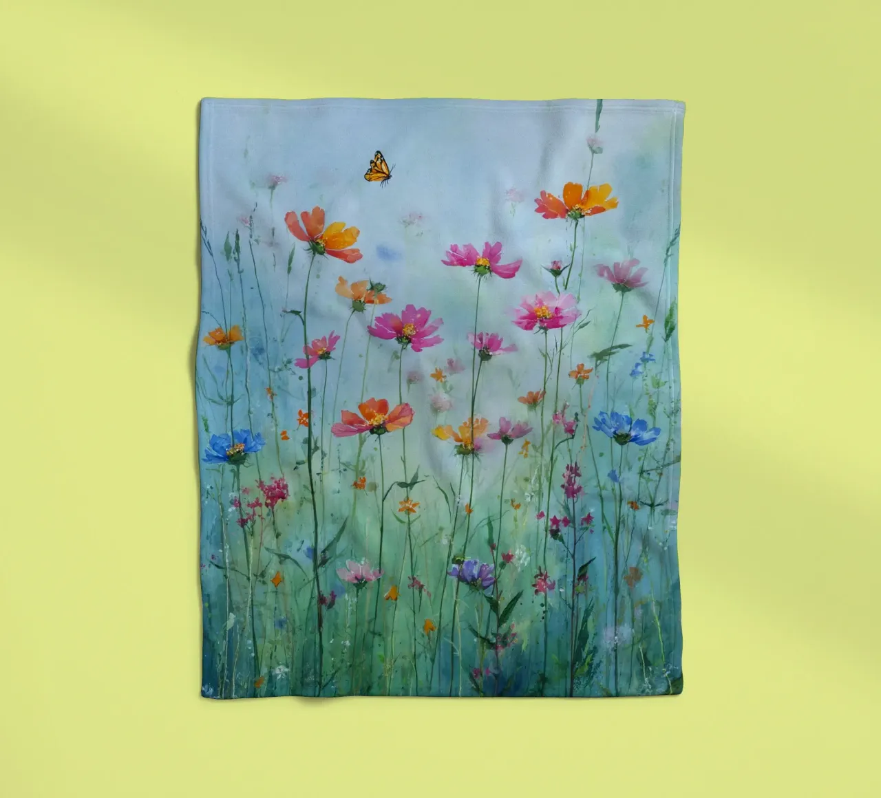 Summer meadow in bloom C coperta in pile da Mateo