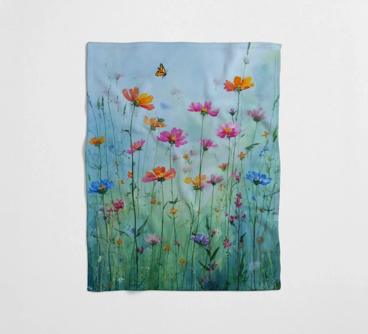 Summer meadow in bloom C coperta in pile da Mateo