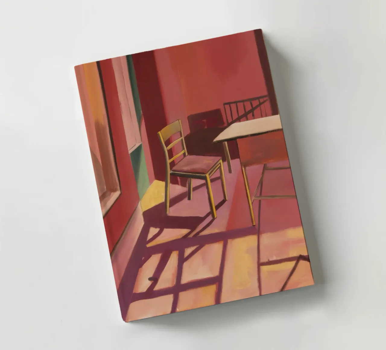 Crimson Light Geometry notebook by Mystic Grain