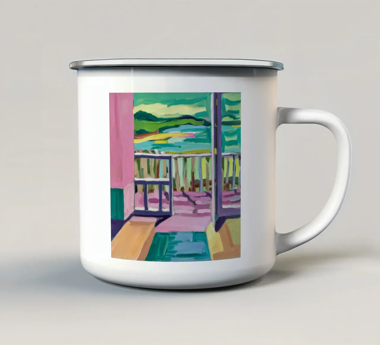 Sogno del portico pastello tazza in smalto da Mystic Grain
