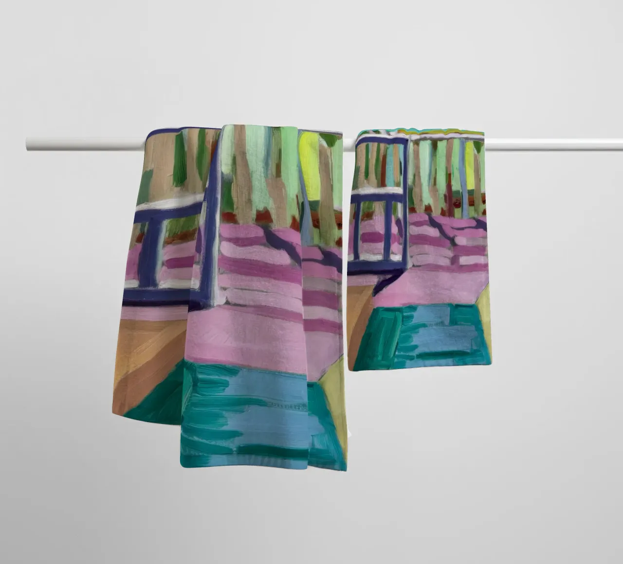 Pastel Porch Dream towel by Mystic Grain
