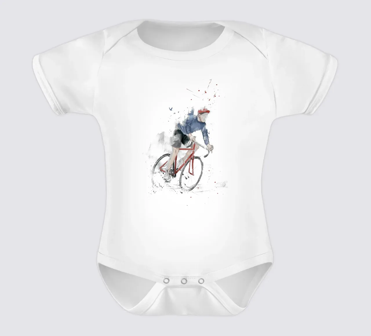 I Want To Ride My Bicycle body neonato maniche corte da Balazs Solti
