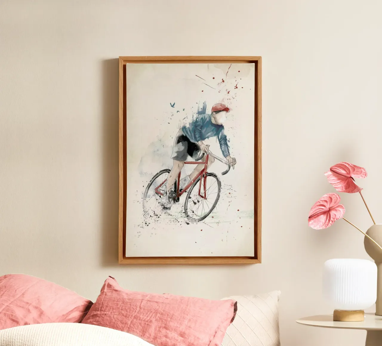 I Want To Ride My Bicycle tela con Cornice a cassetta da Balazs Solti