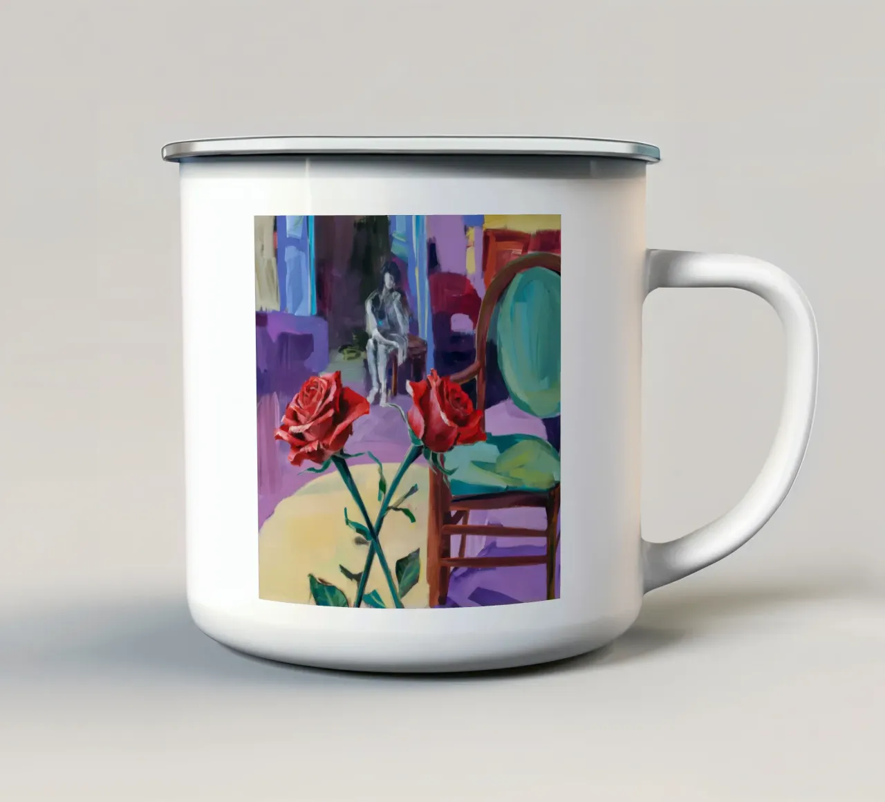 Presenza di Rosa di Velluto tazza in smalto da Mystic Grain