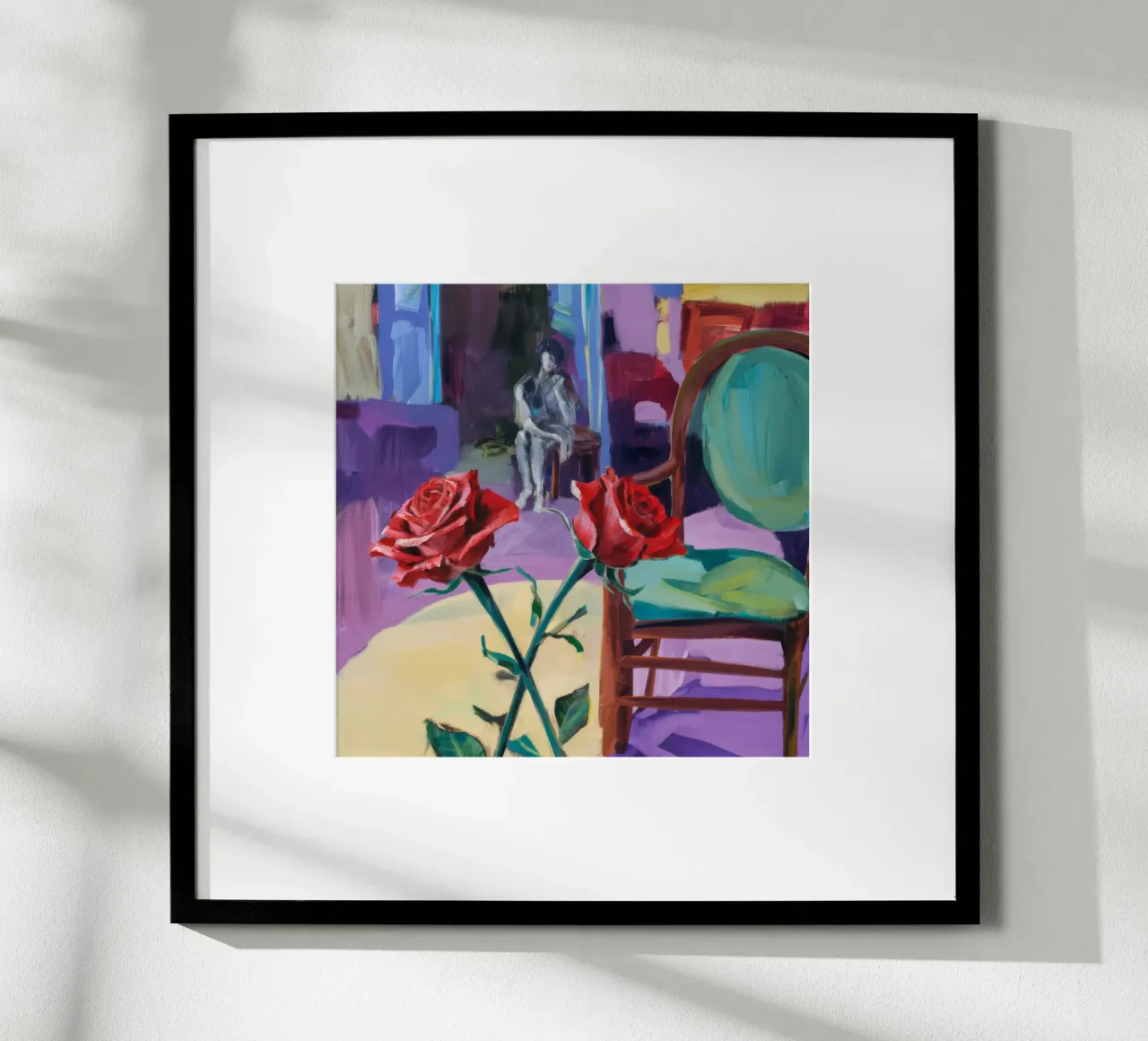 Presenza di Rosa di Velluto poster con telaio in plastica da Mystic Grain
