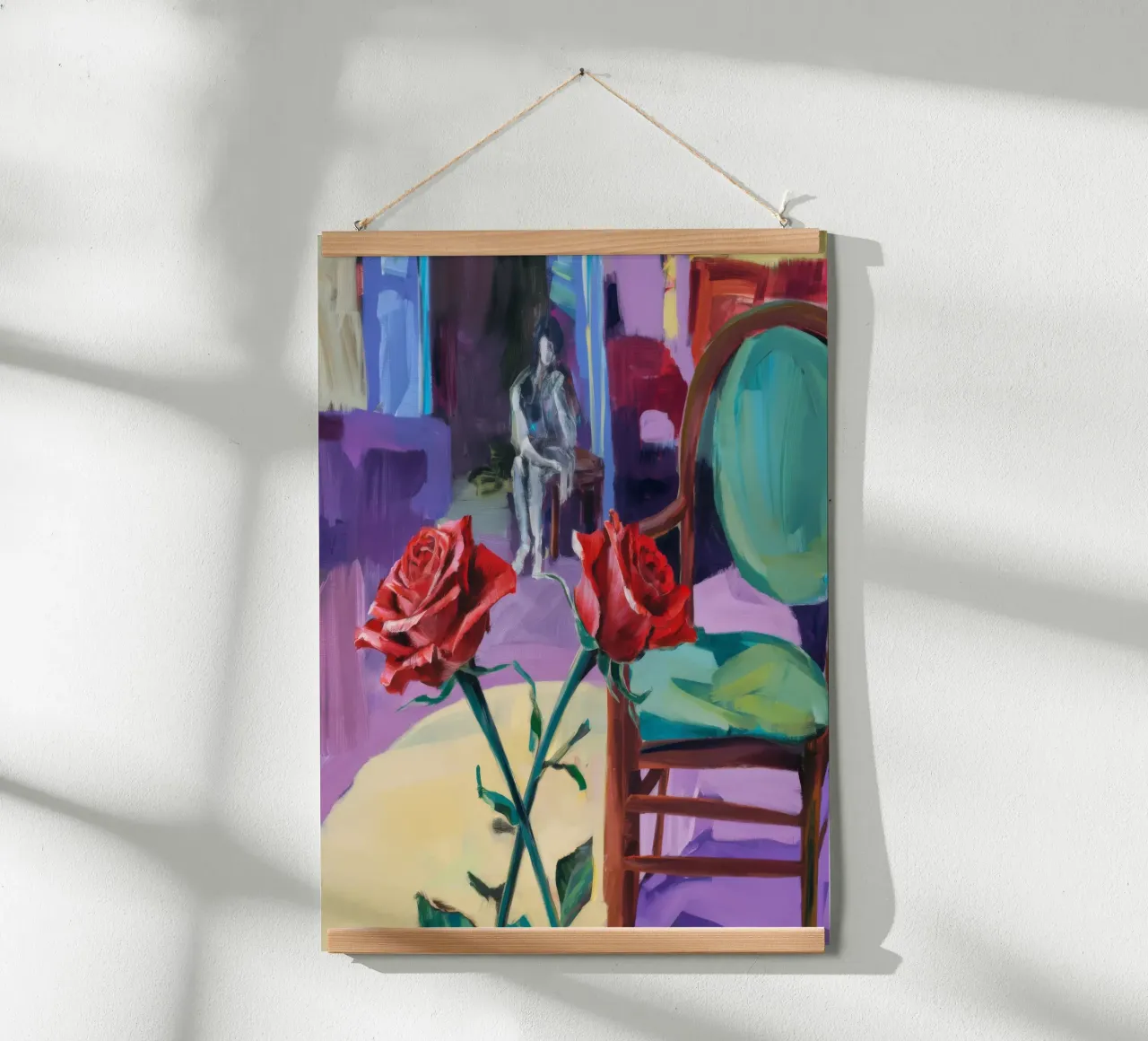 Presenza di Rosa di Velluto poster con telaio in plastica da Mystic Grain