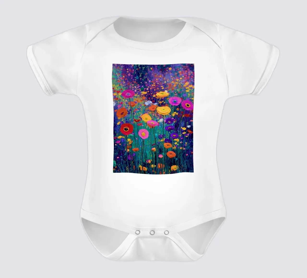 Meadow in full bloom body neonato maniche corte da Mateo