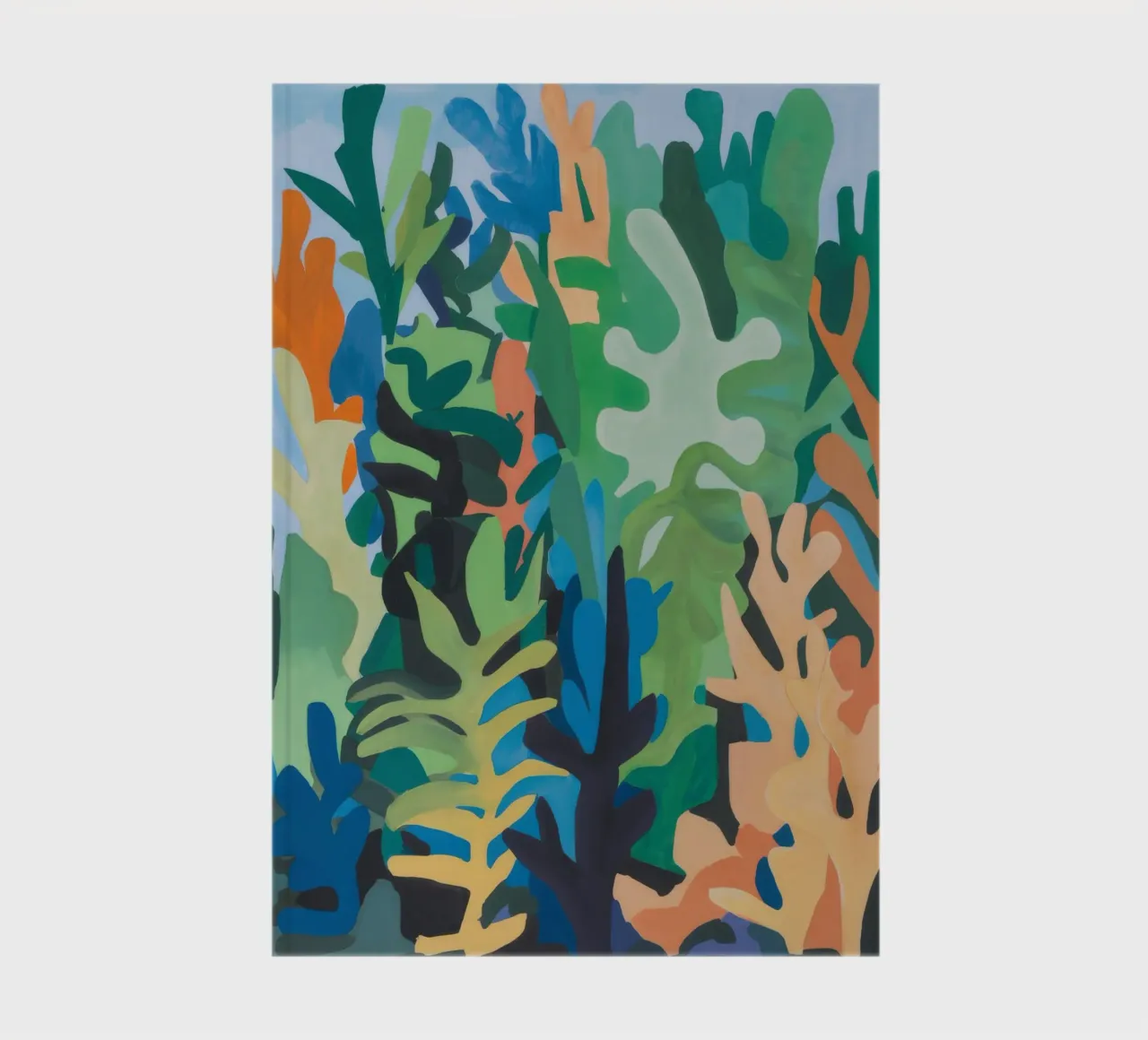 Verdant Abstraction Whirl notebook by Mystic Grain