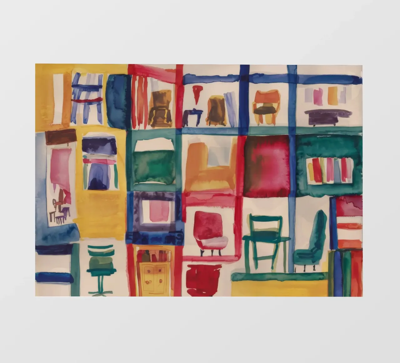 Labirinto di sedie cromatiche pellicola backlit da Mystic Grain