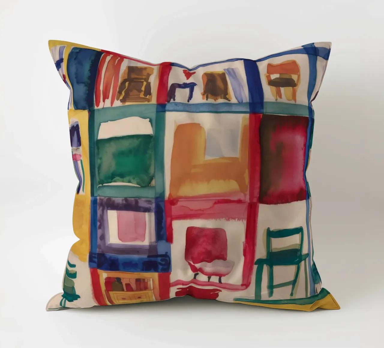 Labirinto di sedie cromatiche cuscino da Mystic Grain